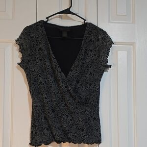 Elegant Black Lace Women's Top